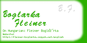 boglarka fleiner business card